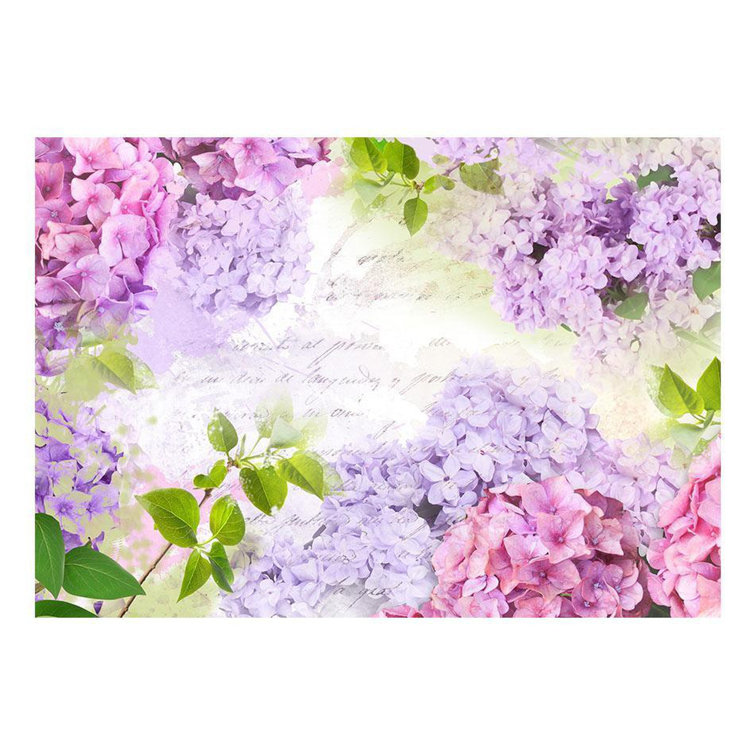 Wildon Home® Peel & Stick Floral Wall Mural Flowers In Lilac